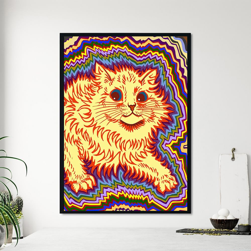 Amazon.co.jp: 有名なルイ・ウェインの猫のポスターおよび版画 抽象的  