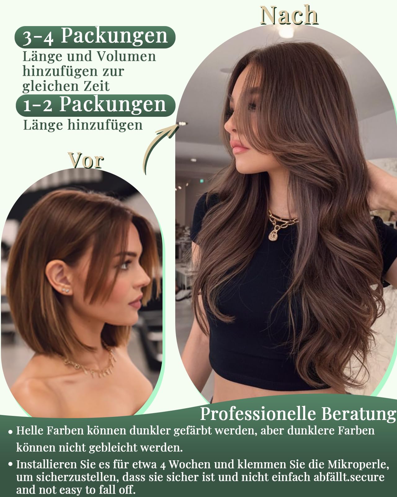 Ugeat Microring Extensions Echthaar Schwarz 55 cm Microring Echthaar Extensions Glatt Schwarz Haarverlängerung Micro Black Remy Haar 50g 50s
