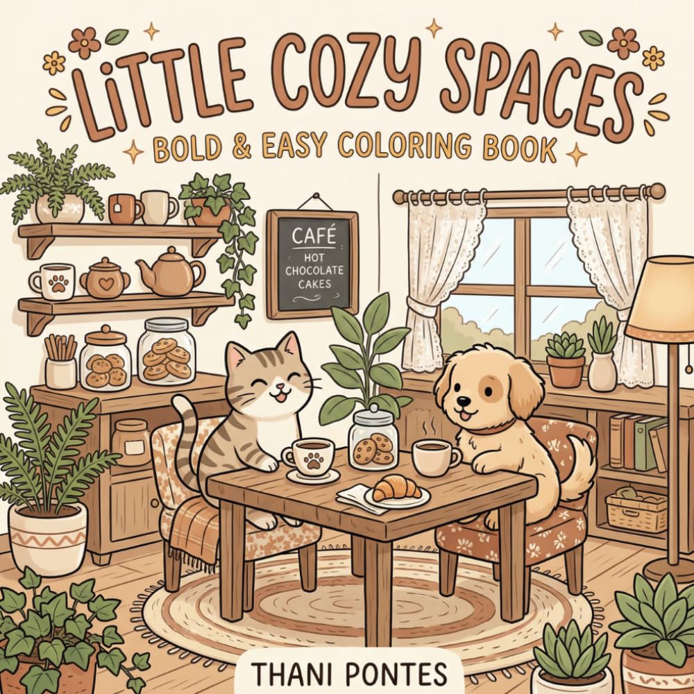 Little Cozy Spaces: Bold & Easy Coloring Book