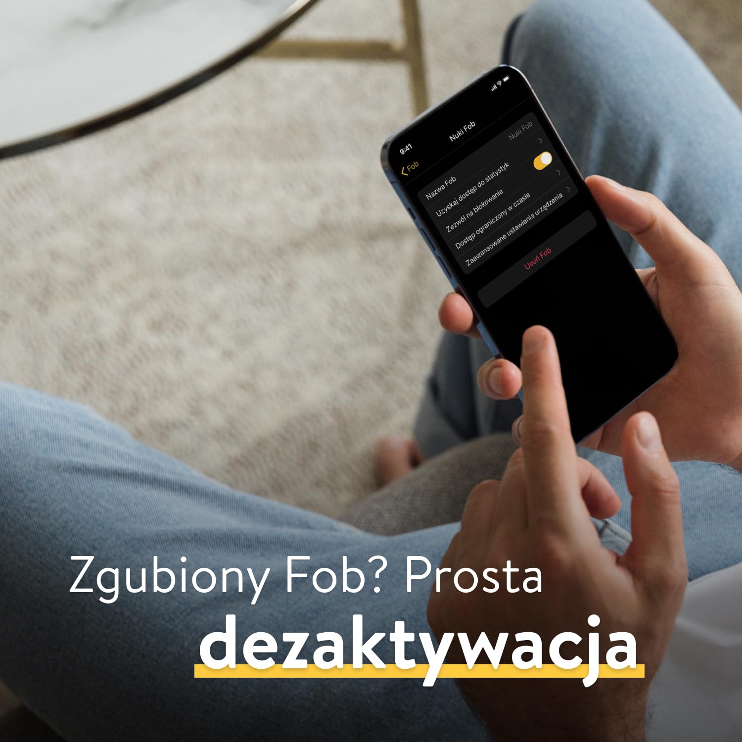 Nuki Fob, elektryczny otwieracz drzwi, blokowanie przyciskiem, rozszerzenie do Nuki Smart Locka, zamek elektroniczny, automatyczny otwieracz drzwi, brelok bluetooth, Nuki Smart Home