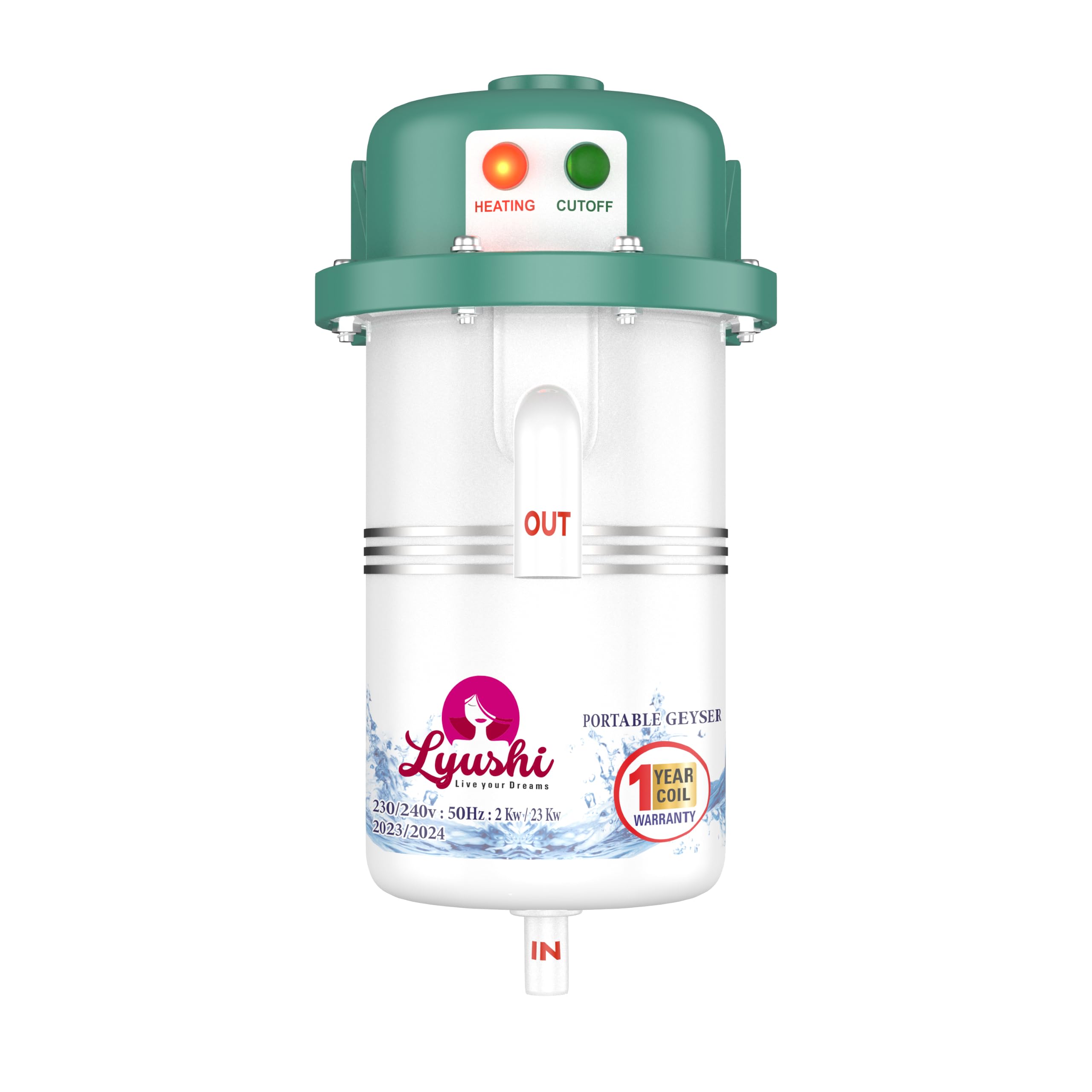 Instant Water Geyser 1 L | Portable Instant Water Heater | ABS Shockproof Body | Auto Safety Cut-Off | Fast Heating for Home, Office, Restaurant & Kitchen Use-image-4