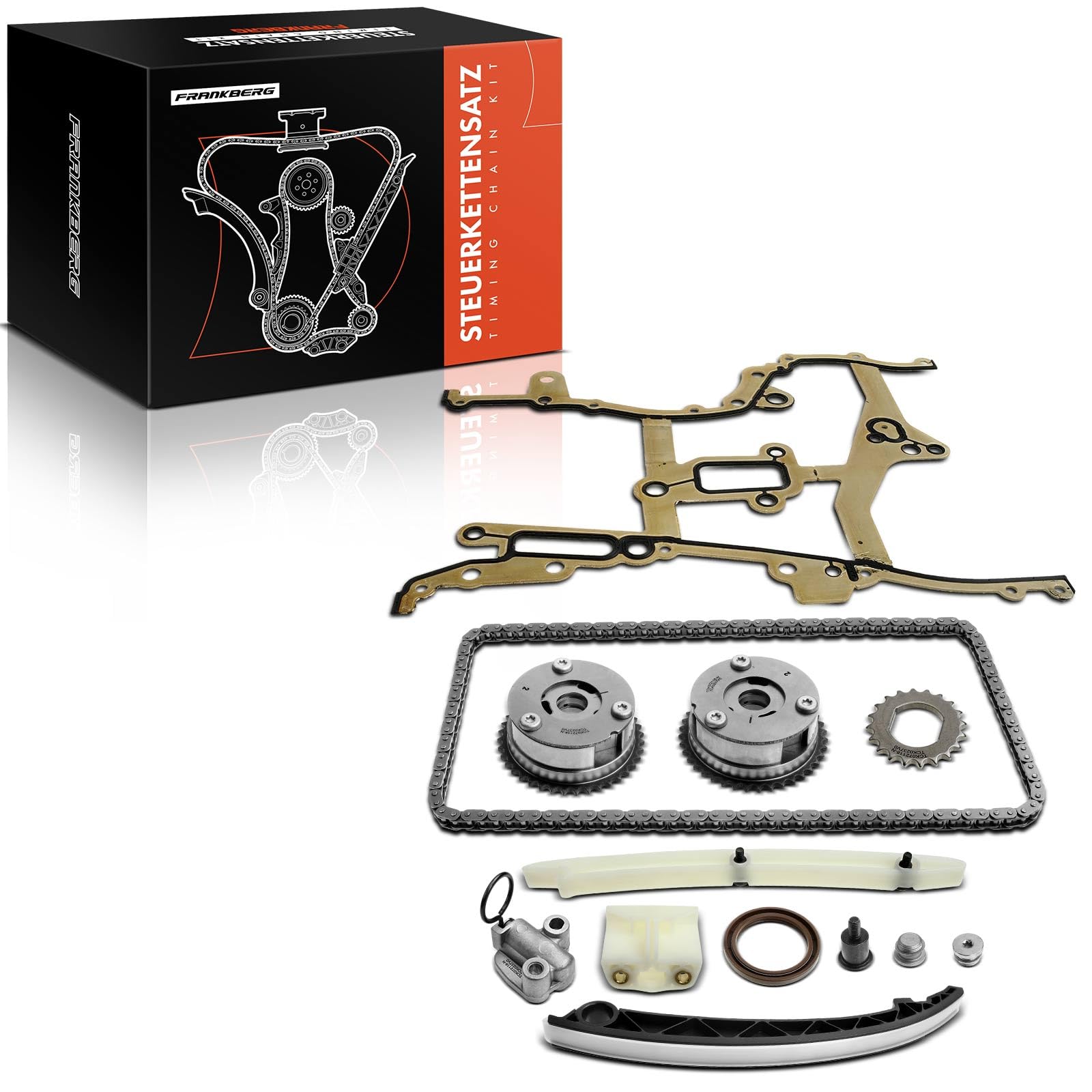 Frankberg Kit catena di distribuzione 55562234 | Compatibile con: Corsa D S07, Aveo Hatchback T300, Corsa MK III (D) L_8, Astra MK VI (J) P10, Cascade W13, Astra J P10