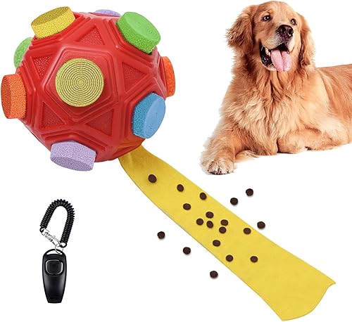 Pelota de olfateo para perros Pelota olfateadora para perros, juguetes estimulantes mentales para perros, rompecabezas de golosinas para perros,