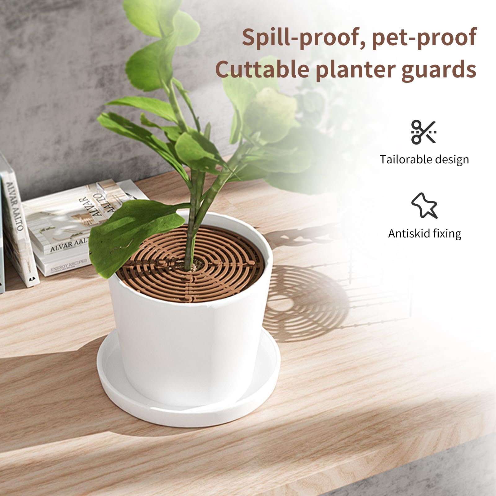 2Pièce Protection Plante Chat, Protege Plante Chat, Grilles de Protection de Pots, pour la Protection Contre les Dommages Causés par les Animaux Domestiques, Convient à de Nombreuses Occasions