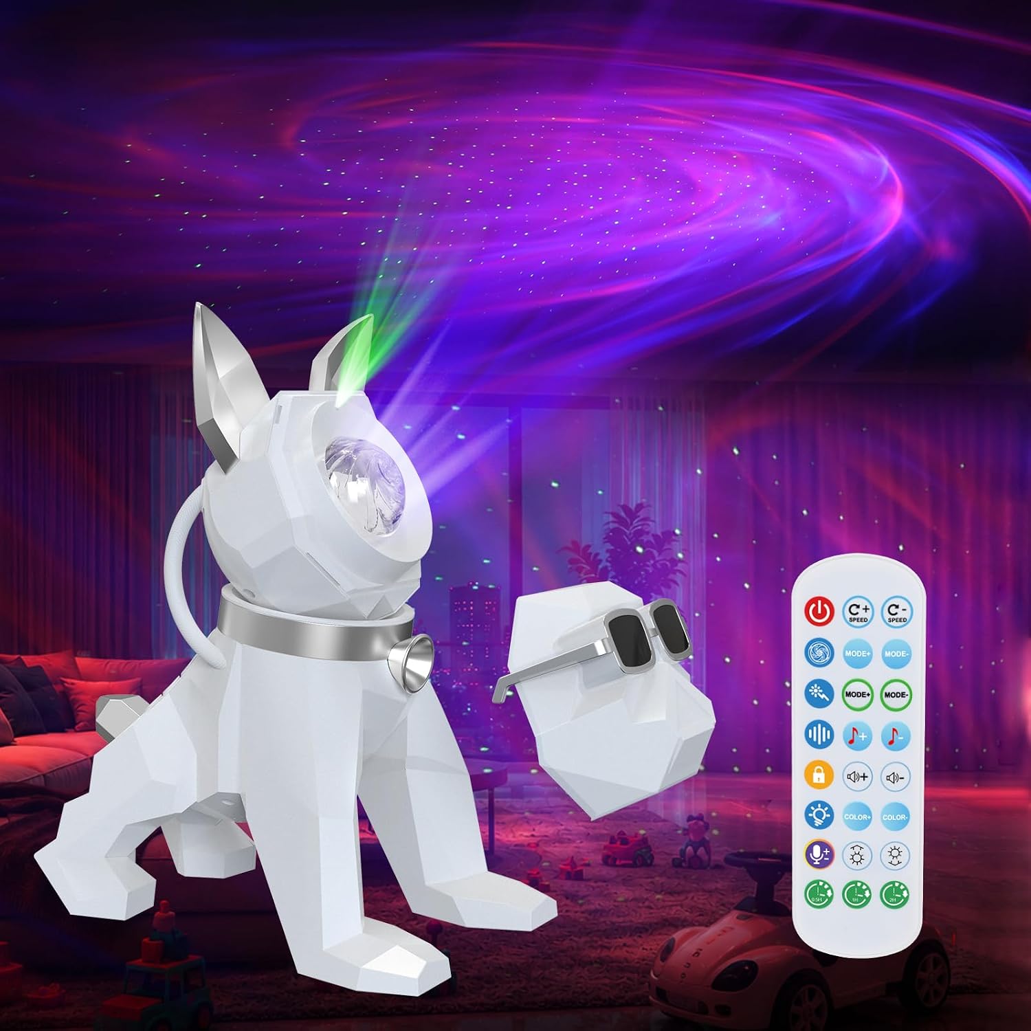 Galaxy Star Projector Nebula Lamp LED Night Lights for Bedroom(White)