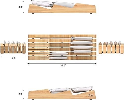 Miniatura 3 de Cangshan HELENA Series - Juego de cuchillos de acero alemán forjado de 7 piezas (blanco) Blanco,Negro -,https://www.amazon.com/dp/undefined