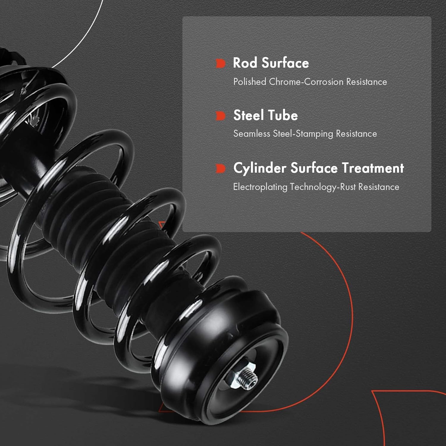 A-Premium Front Pair (2) Complete Strut & Coil Spring Assembly Compatible with Chevrolet Volt 2012 2013 2014 2015, Driver and Passenger Side