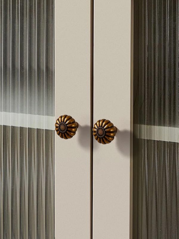 JIASENBAO Antique Brass Cabinet Knobs 10 Pack Vintage Retro Drawer Pulls Kitchen Cupboard Bathroom Dresser Cabinet Hardware Handles Zinc Alloy by JIASENBAO - Image 3