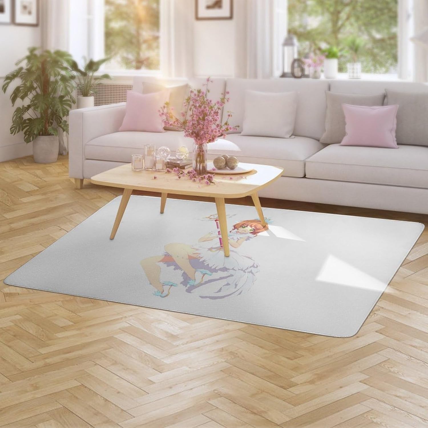 カーペット カードキャプターさくら グッズ ラグマット ラグ 絨毯 大判 じゅうたん 洗える ふわふわ フロアマット リビングマット
