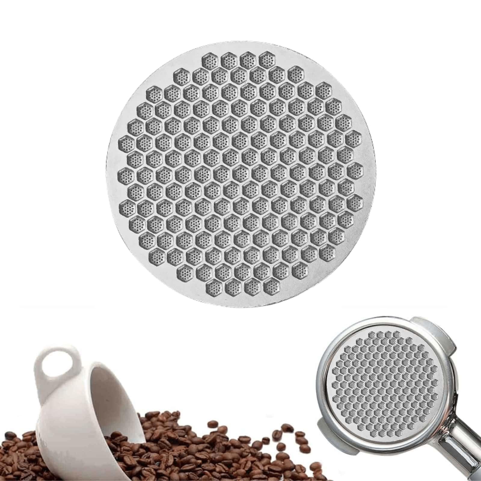 MTROYALDIA 51mm Espresso Puck Screen,0.8mm Thin Coffee Espresso Filter Screen