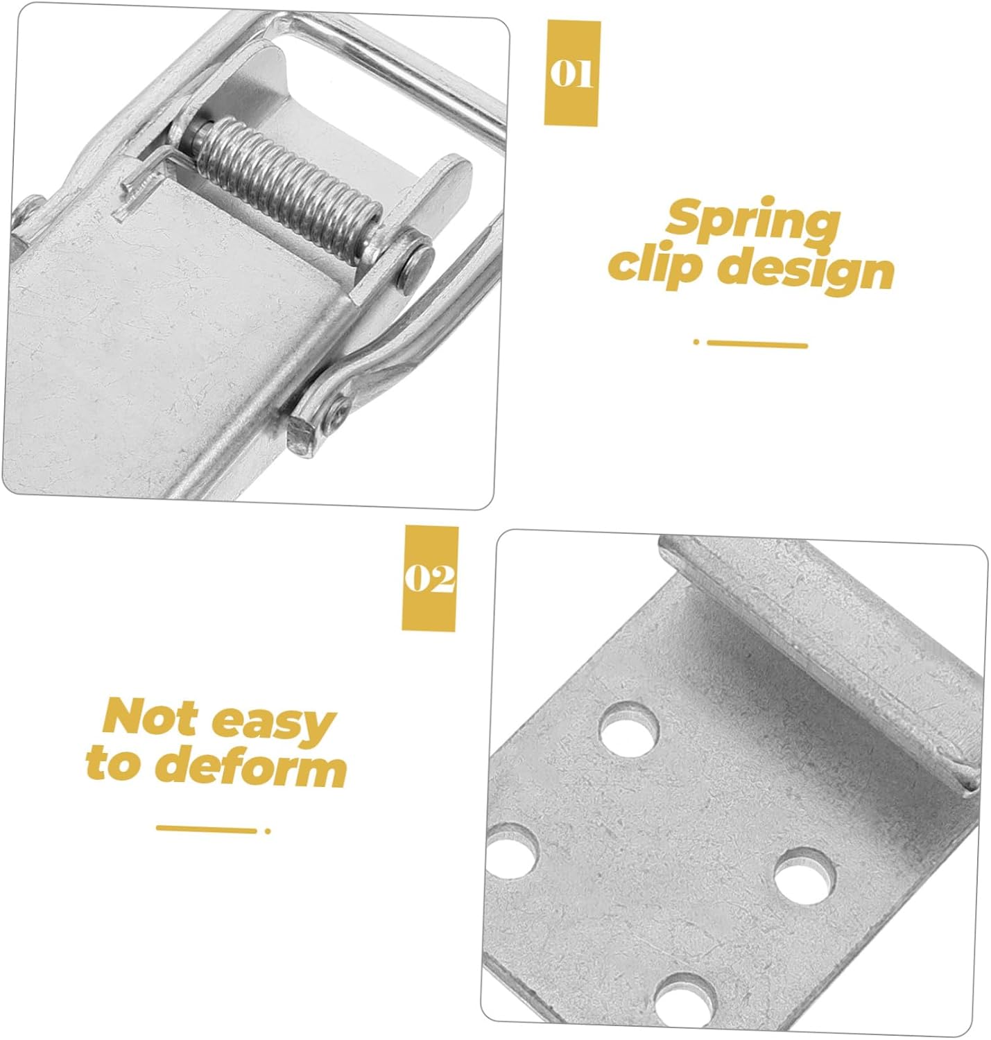 Trailer Coupler Hasp Lock Heavy Duty Metal Safety Hitches Retainer for Trailers Trucks and Containers Spring Clip Design Durable Interior Parts for Secure