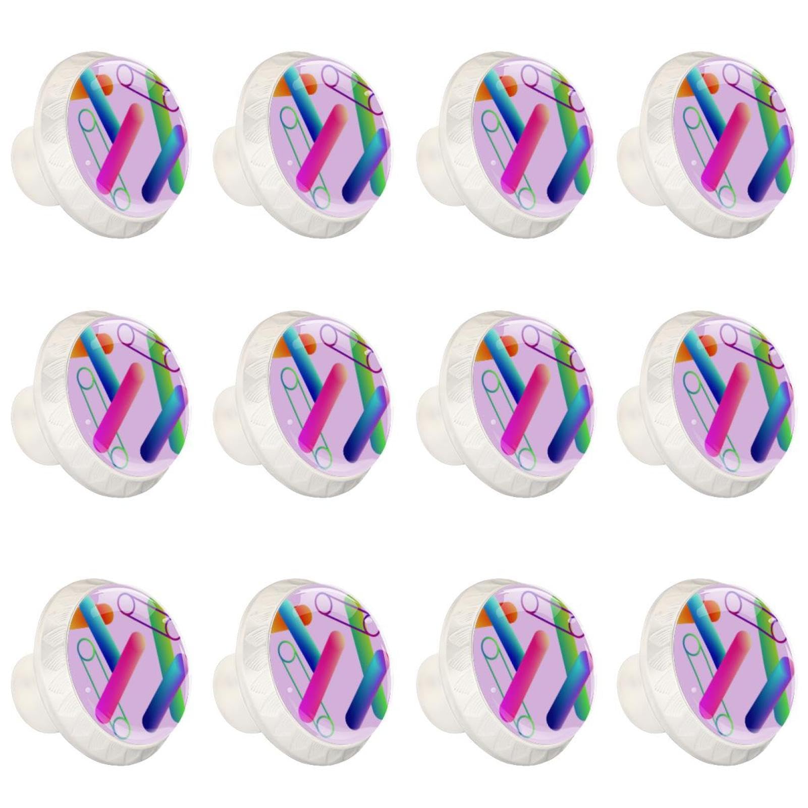 Poignées en verre cristal transparent lot de 12 pour embellir vos meubles