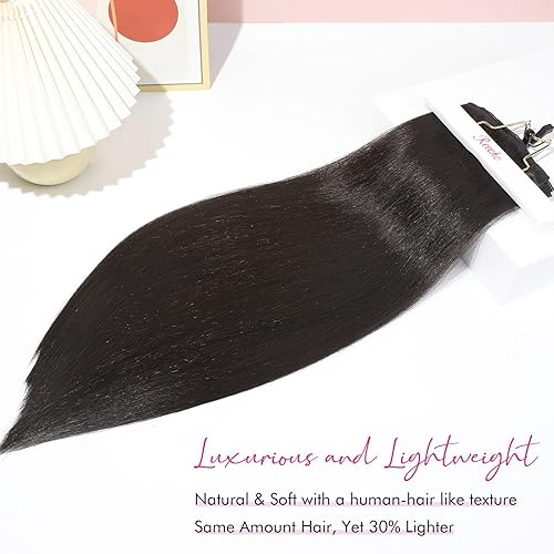 Miniatura 10 de REECHO Extensiones de cabello, 11 extensiones de cabello con clip de 24 pulgadas, extensiones de cabello lacio largo HE005, extensiones de cabello