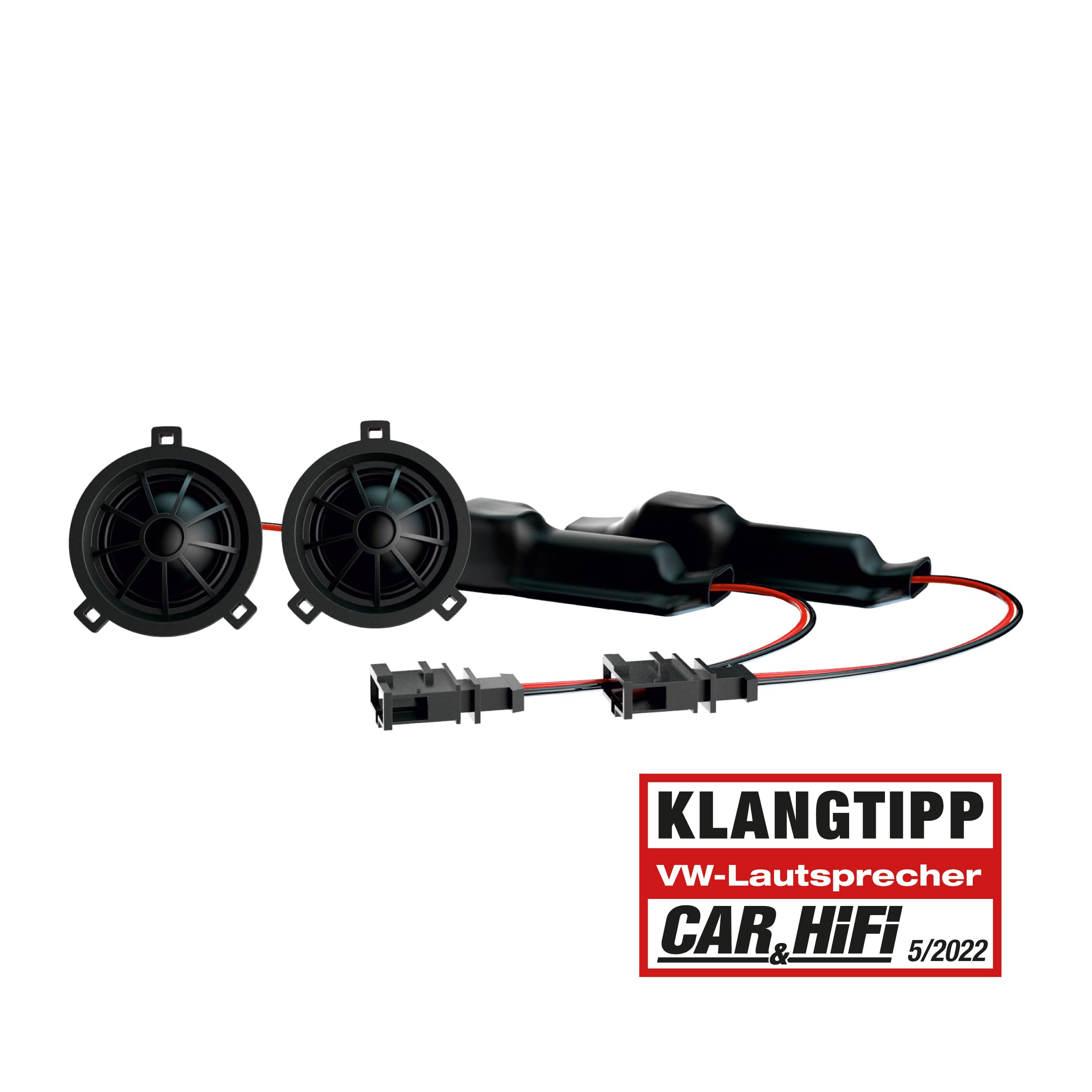 ETON UG VW 28 T6.1 – hochwertiger 28 mm / 1 1/8 Zoll Hochtöner, kompatibel mit VW T6.1 (Bus/Transporter), Plug & Play Tweeter mit Gewebekalotte zum Einbau in die A-Säule, Made in Germany