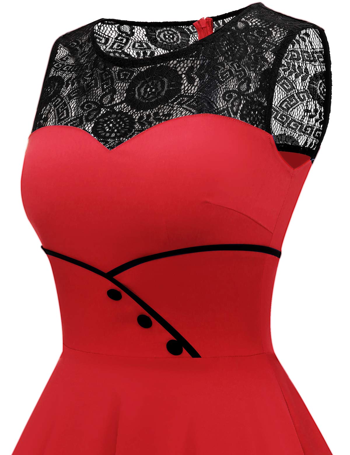 Bbonlinedress Robe Vintage Femme Années 50s 60s Audrey Hepburn de Soirée Cocktail Mariage Fête