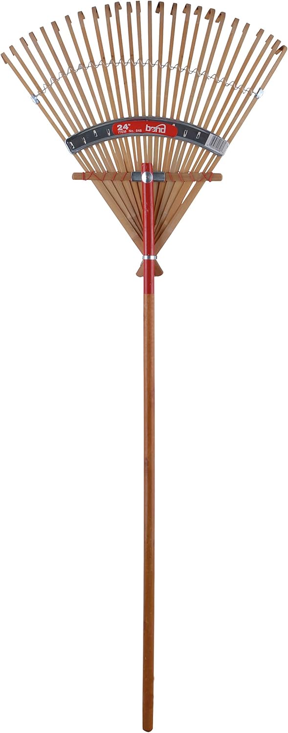 Bond Manufacturing 848 24-Inch Deluxe Bamboo Rake, Red