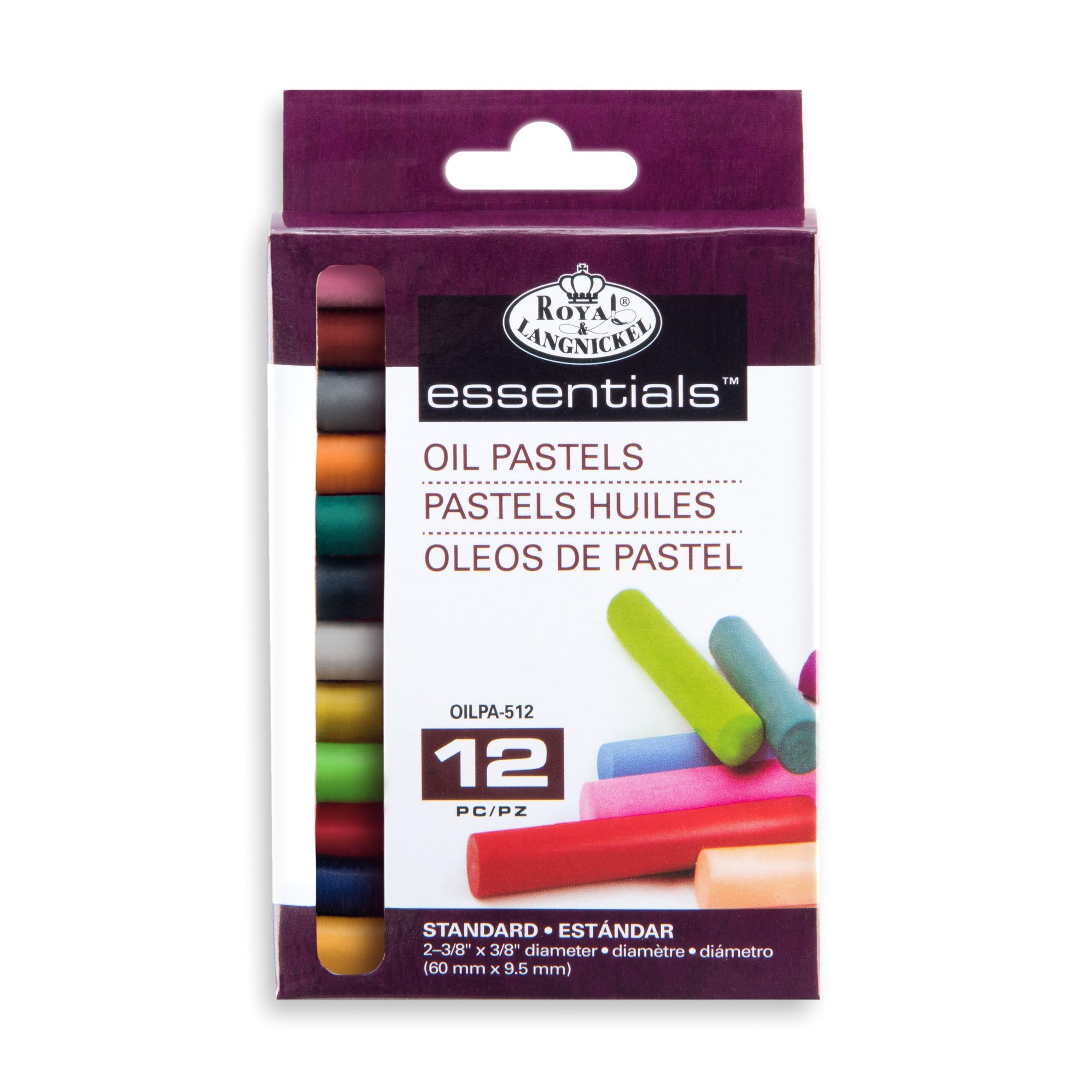 Royal & Langnickel Small Oil Pastels - Assorted Colours (Pack of 12)