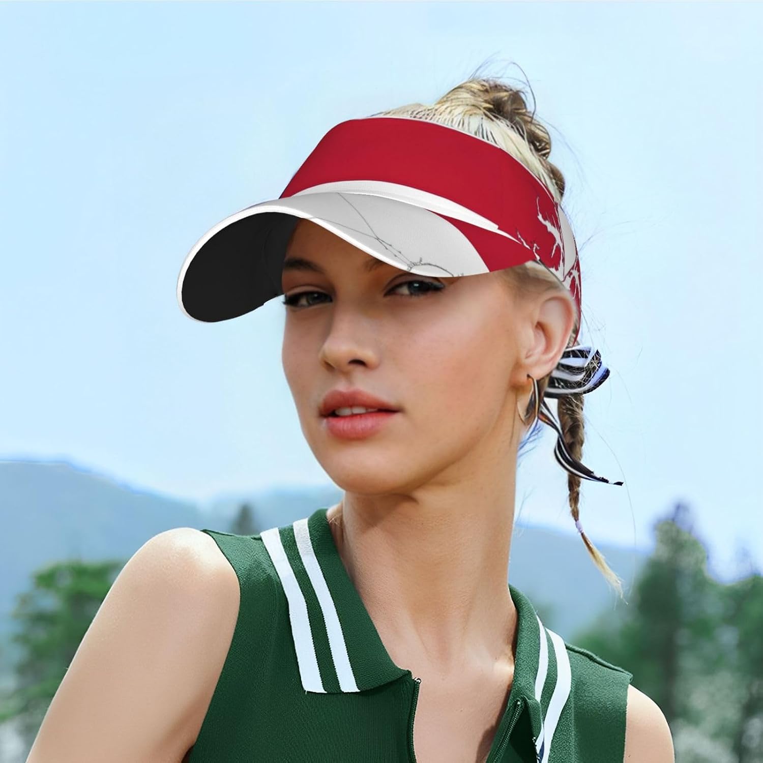North Carolina State Flag Map Print Sport Sun Visor Hats Adjustable Empty Top Baseball Cap Ball Caps Sun Hat for Women and Men Black