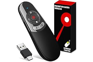 USB Type C Presentation Clicker Air Mouse with Red Light Pointer