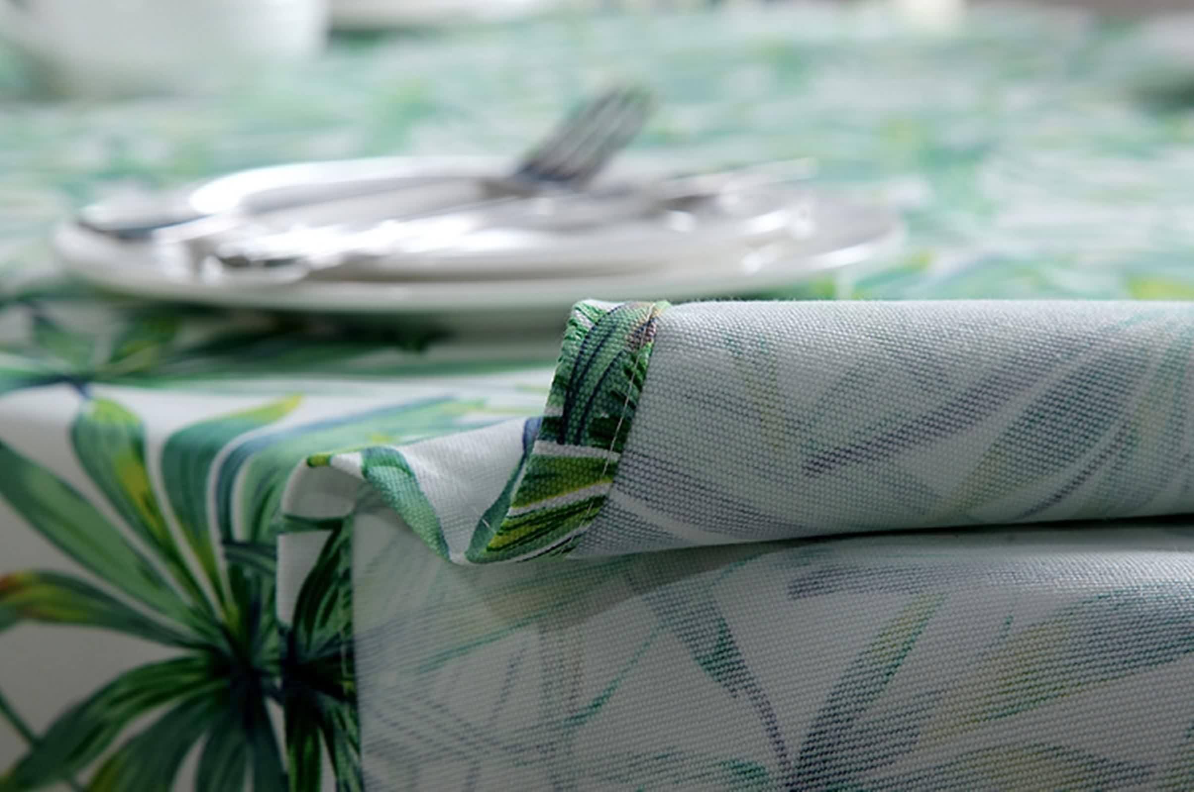 Tovaglia Cotone 140X180, Tovaglia Cucina Verde Lascia Stampato Copritavolo per Compleanno Festa Matrimonio