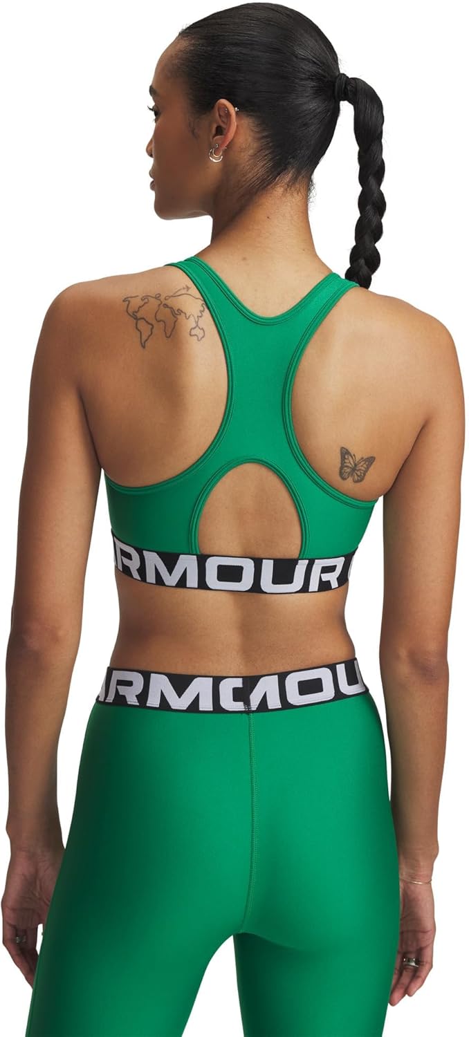Under Armour Womens HeatGear Armour Mid Impact Branded Bra - Image 2