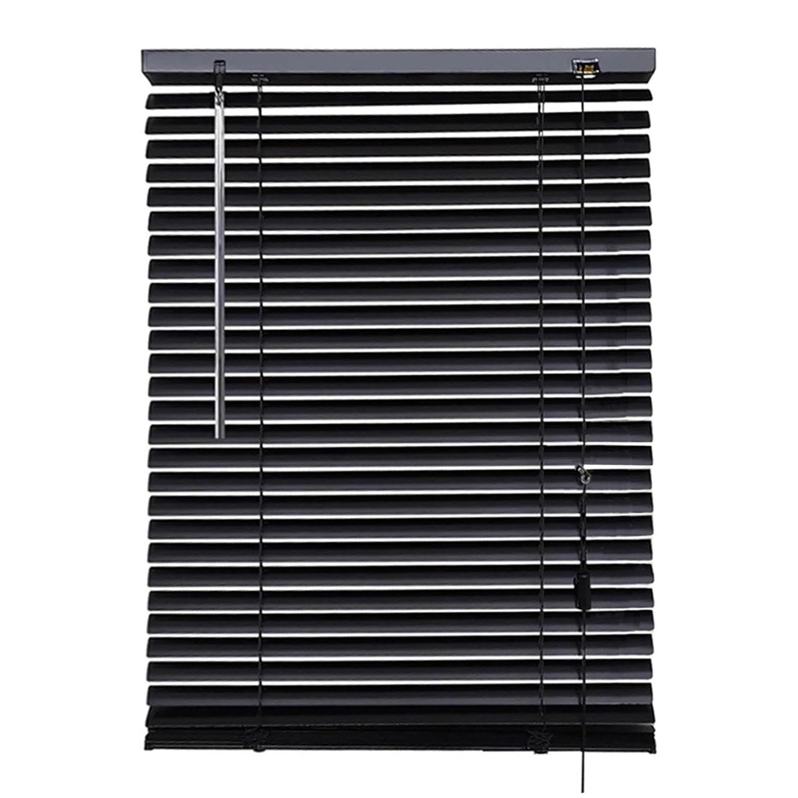 TZYYAO Black Aluminium Venetian Blinds,Metal Blinds with 25mm Slat,Horizontal Window Shades,Blackout/Light Filtering Blinds & Shade for Windows,Customisable,WxH-55x100cm/21.7x39in