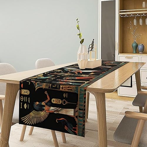 Miniatura 2 de Camino de mesa del Antiguo Egipto, símbolo de jeroglífico egipcio retro para decoración de mesa de cocina del hogar, comedor, cafetería, decoración