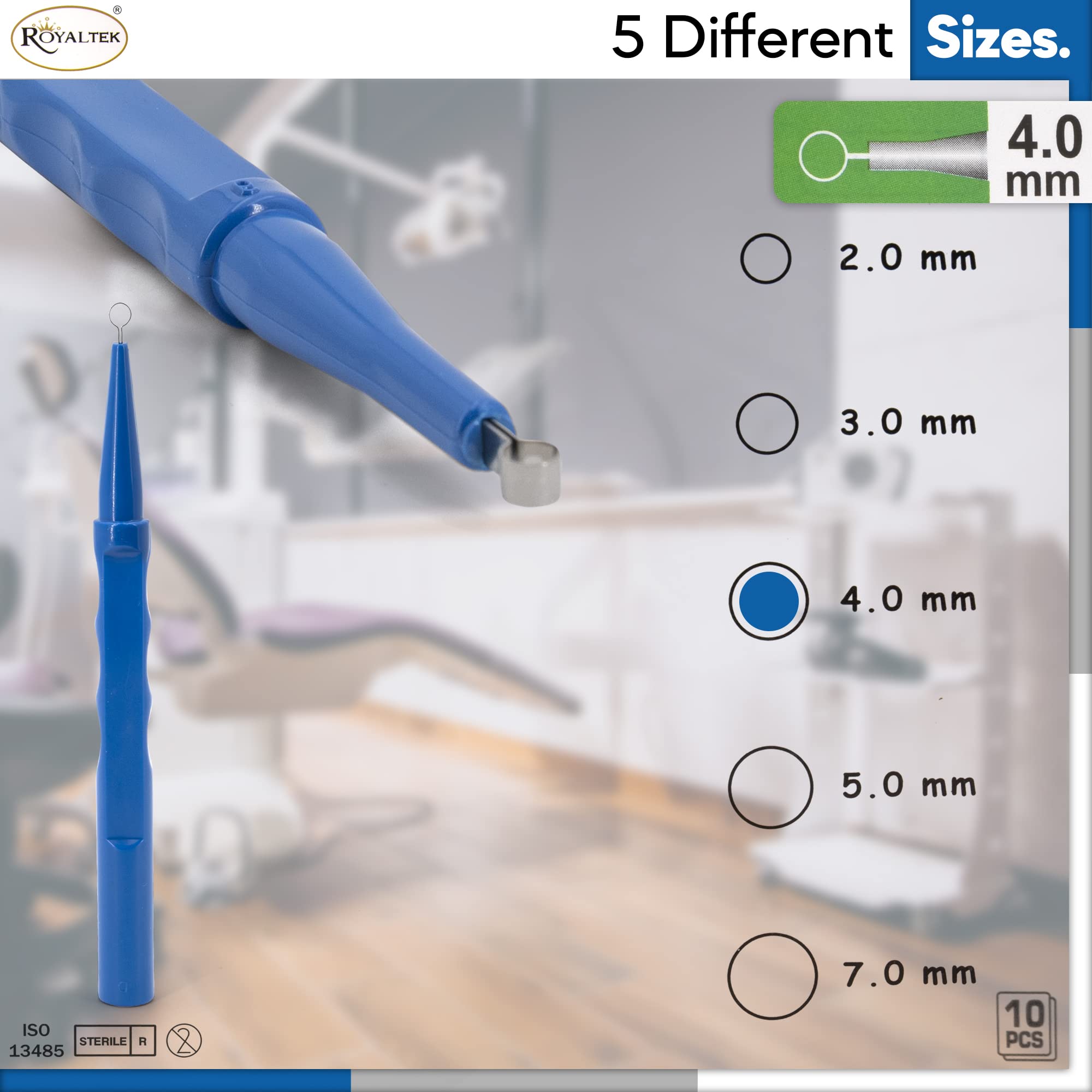 Sterile Disposable Dermal Curettes, Easy Peel Packing - Box of 10 (4.00 mm) — Amazon image 4