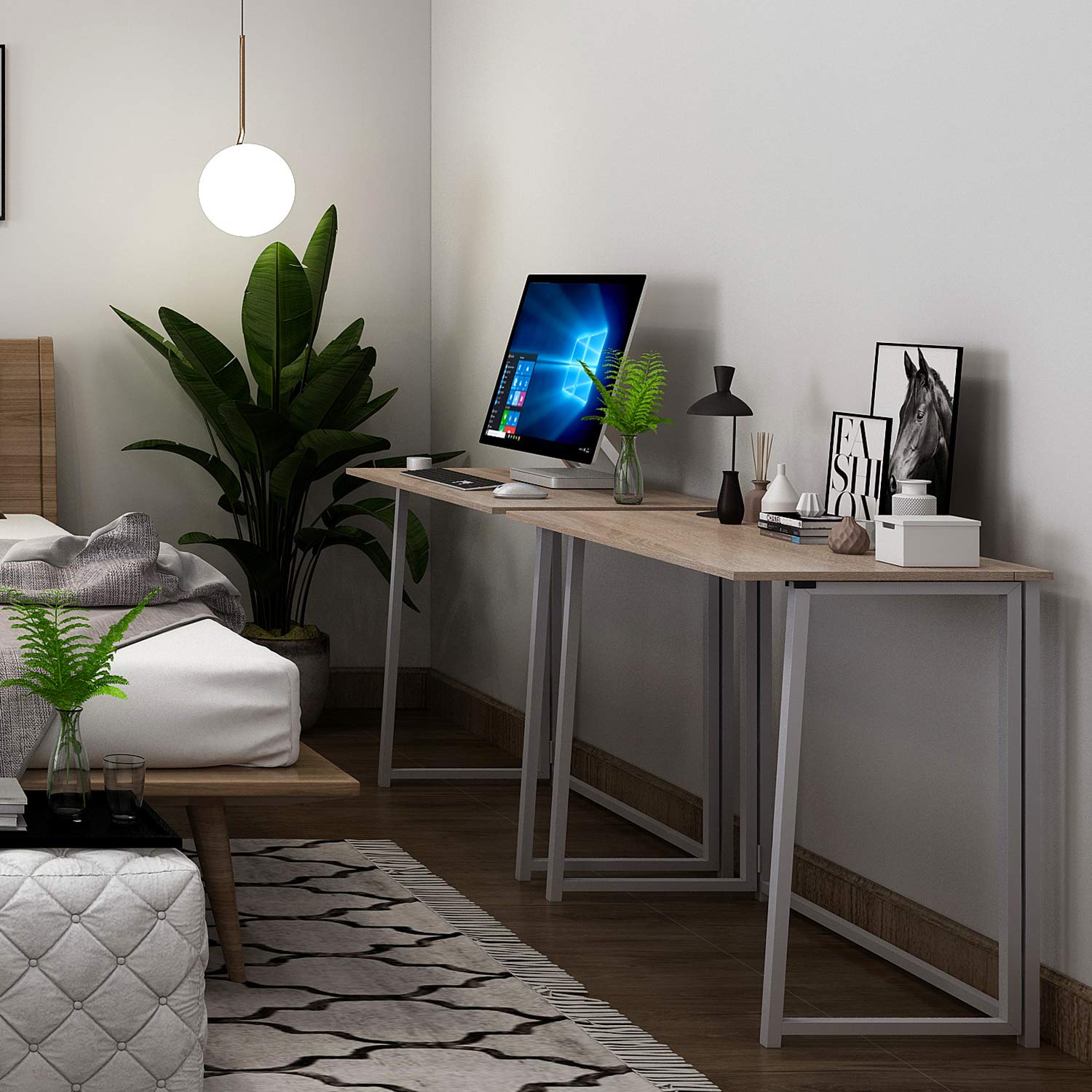 Buy 4NM Folding Desk, NoAssembly Small Computer Desk Home Office Desk