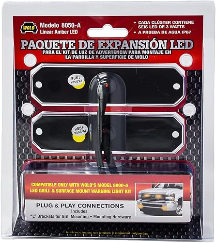 Miniatura 2 de Wolo Kit de expansión LED ámbar 8050-A para kits de montaje en superficie y parrilla Wolo serie 8000