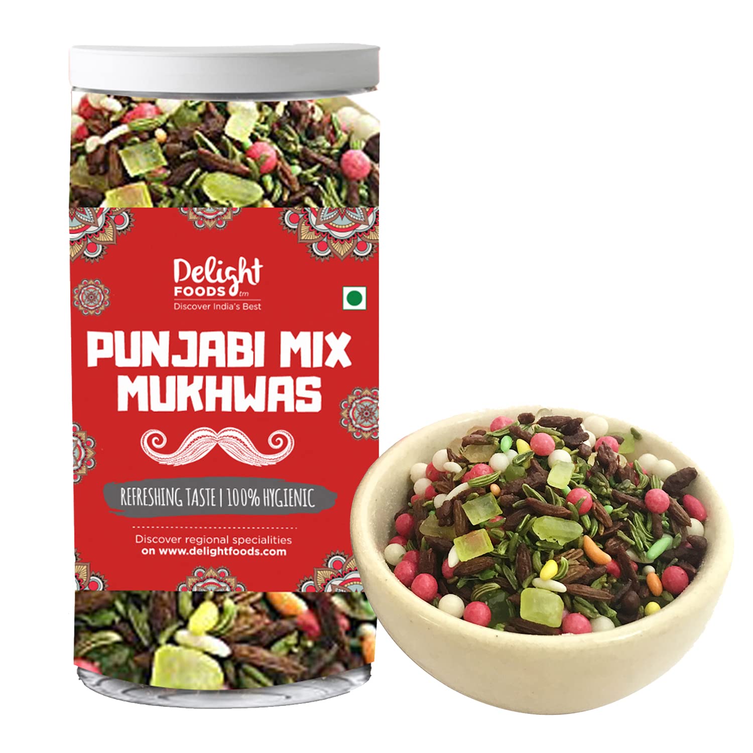 Delight Foods Traditional Punjabi Mix Mukhwas - Hygienically Packed (Punjabi Mix- 125g) (B0972TKMQX) Amazon Price History, Amazon Price Tracker
