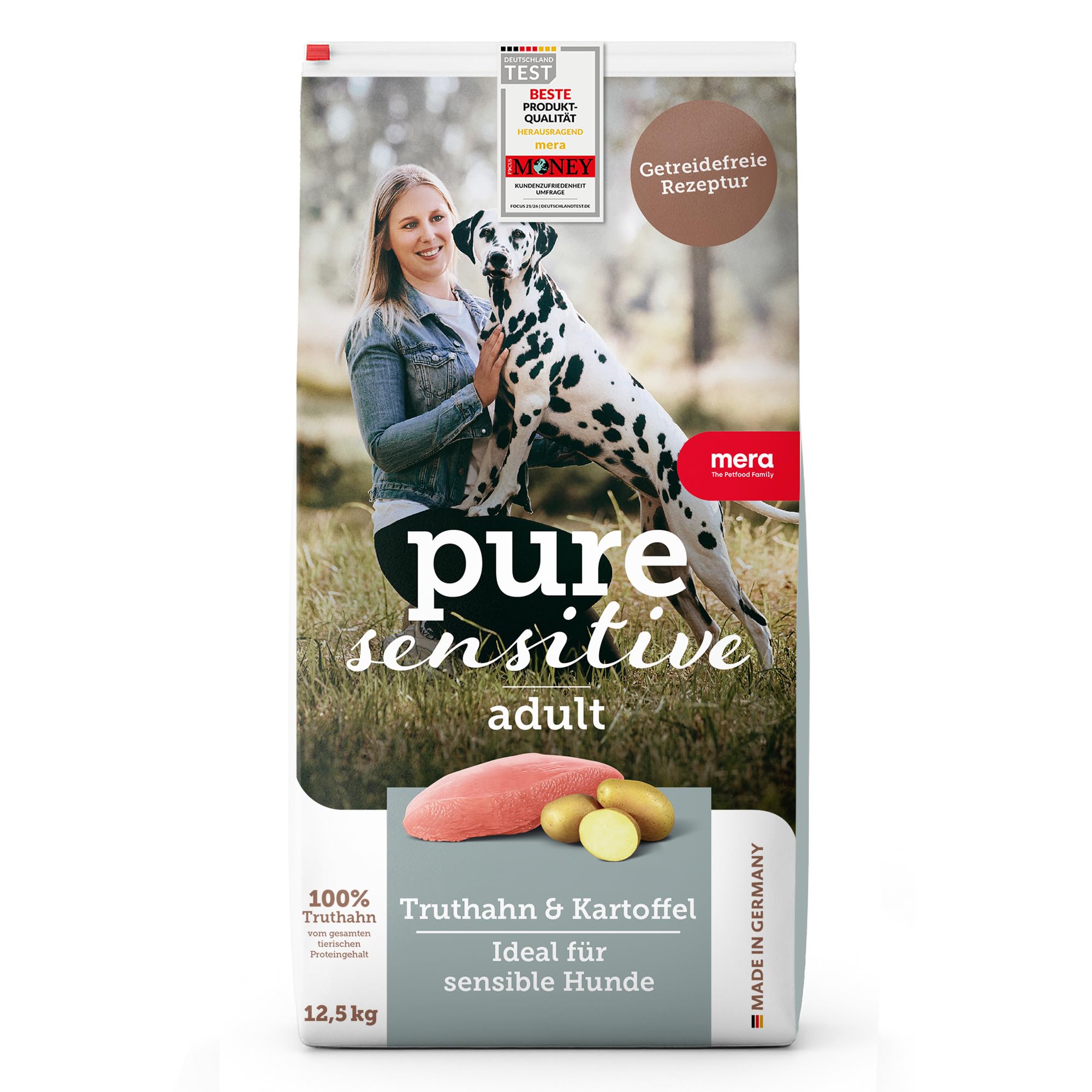 MERA Pure Sensitive Truthahn & Kartoffeln 12,5kg getreidefreies Hundefutter