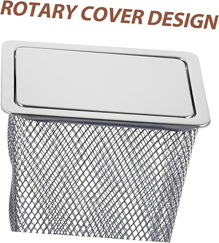 Miniatura 2 de BESTOYARD Tapa de cubo de basura, tapa empotrada de acero inoxidable, tapa de basura empotrada, tapa de accesorio de cocina, tapa para el hogar,