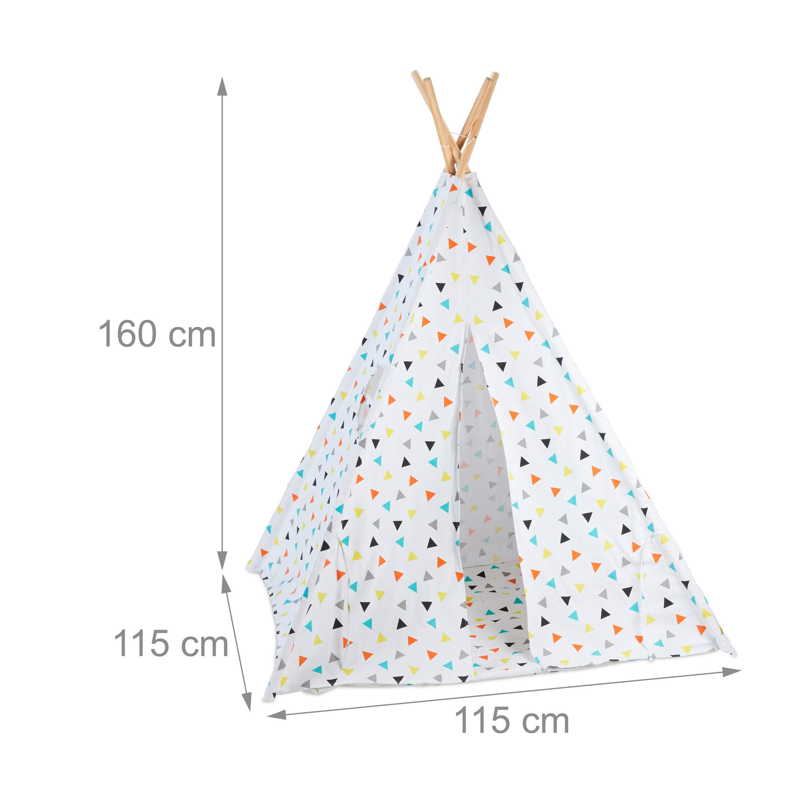 Tente De Jeu Tunnel Tipi Pour Enfants - 4 Tubes Pop-up - 250x250x45 Cm - Pour Intérieur Et Extérieur