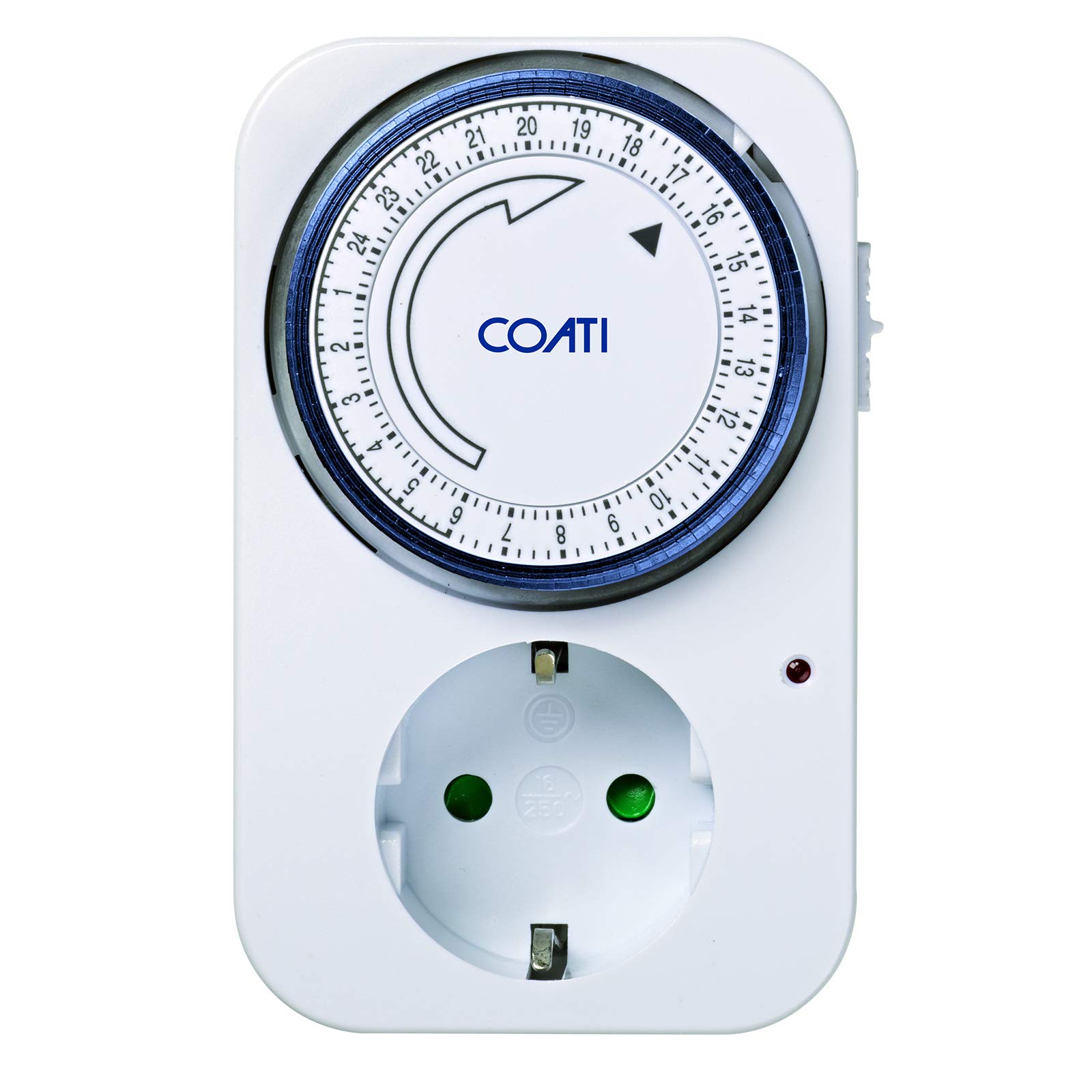 SIMON - Programador Analógico Diario, Enchufe Temporizador Programable, Compacto y Analógico, con Luz LED luminosa, Intensidad 16A, 230V/50Hz, Color Blanco