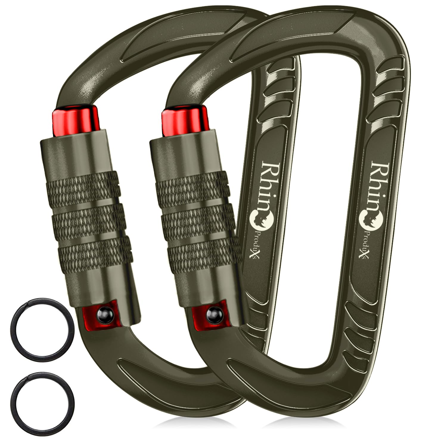 Rhino Produxs 12kN (2697 lbs) Heavy Duty Carabiner Clips