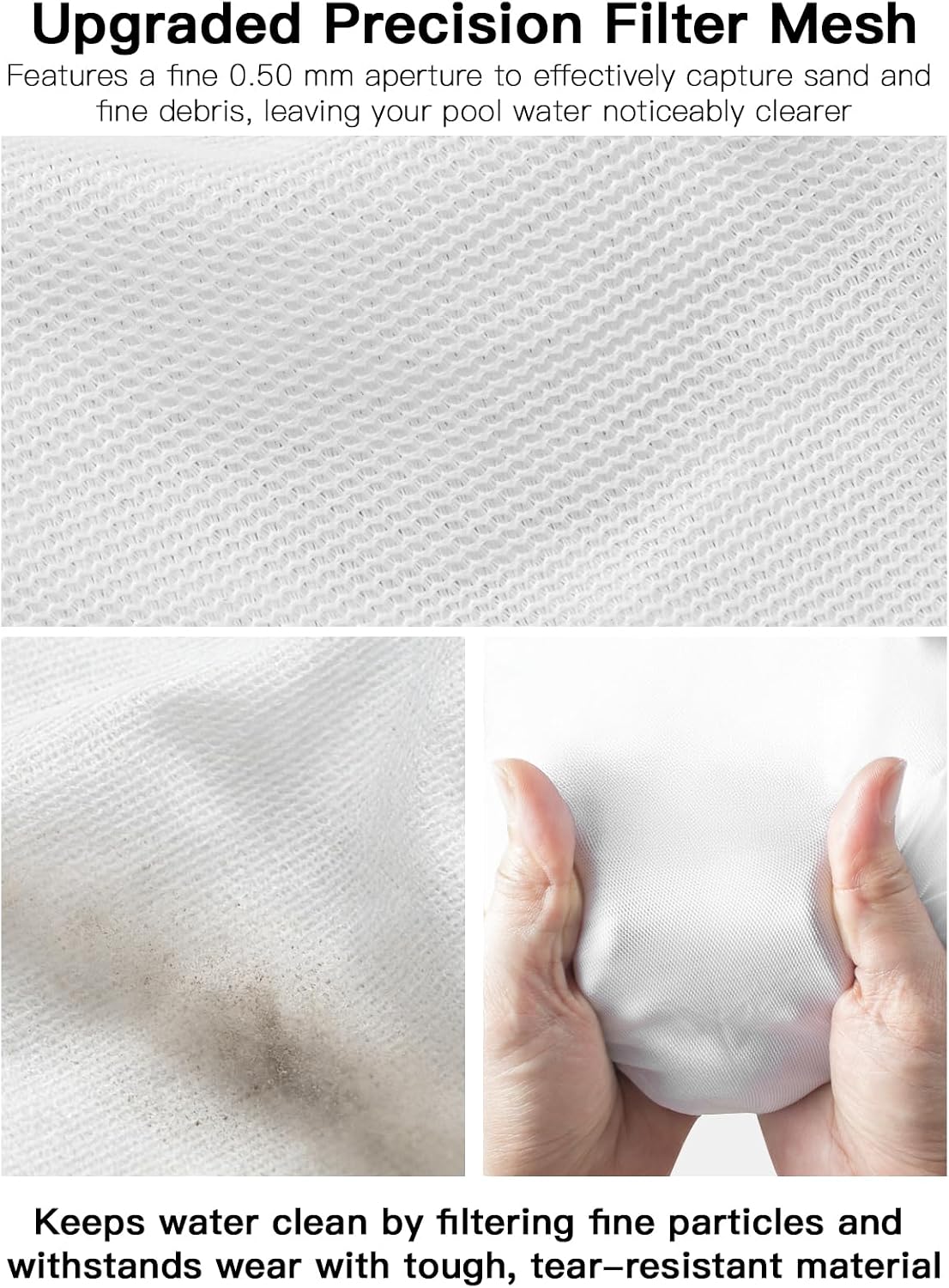 Upgrade 2-Pack Replacement Zippered Filter Bags for Polaris 360 & 380 Pool Cleaners - Universal All-Purpose Pool Filter Bags Compatible with Polaris Pool Cleaners image 3