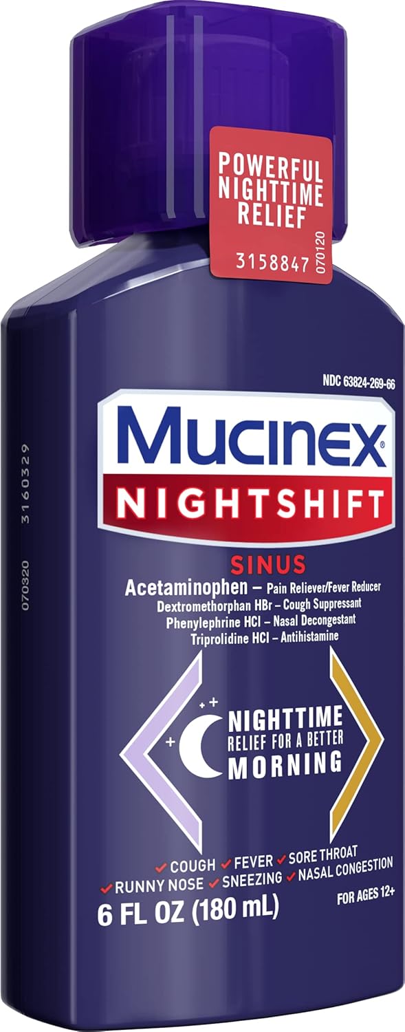 MUCINEX Nightshift Sinus 6 fl. oz. Relieves Fever, Nepal Ubuy