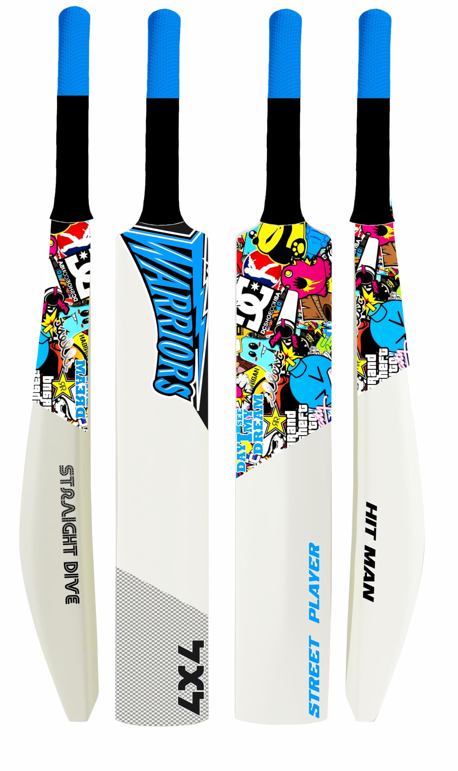 Jaspo Plastic Cricket Full Size Bat (34 X 4.5 Inch) for All Age Groups (Warriors Bat)
