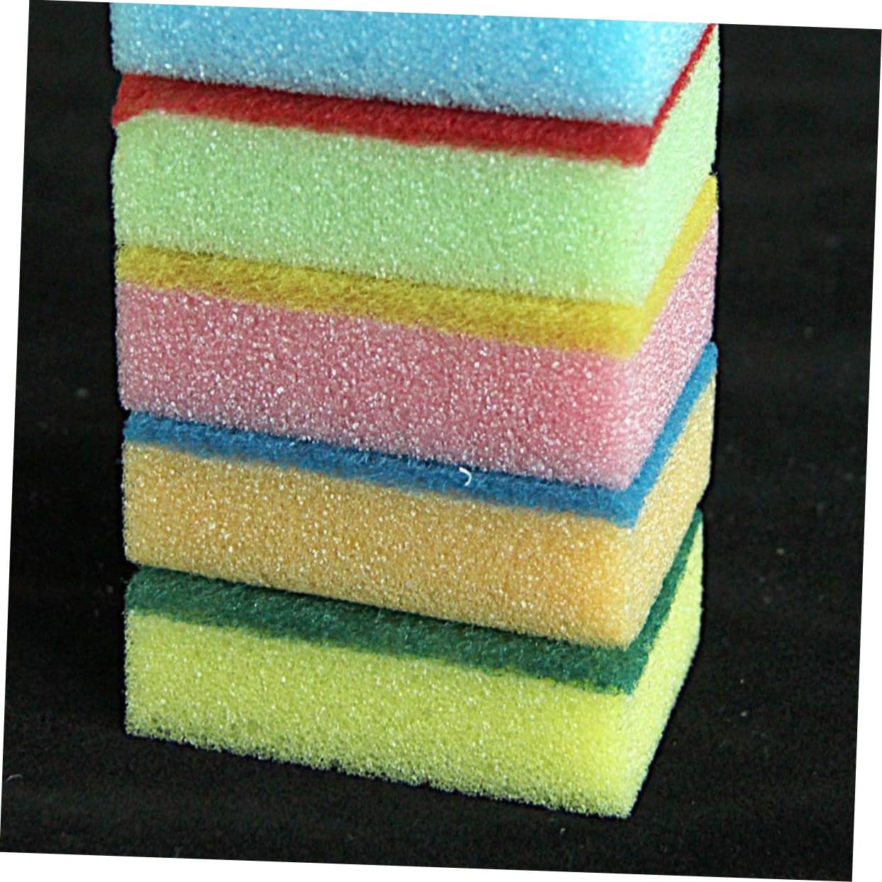 Beaupretty Lot de 10 Éponges de Nettoyage pour Vaisselle en Éponge Absorbante Surface Ondulée, Cuisine et Salle de Bain, Non Rayantes et Multi-Usage Couleur Aléatoire