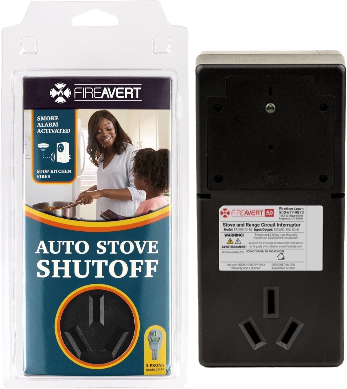 FireAvert PRO Electric Stove Auto Shut-Off Device (3-Prong) + Monitoring Subscription Required – Real-Time Alerts, PRO Dashboard, As Seen on Shark Tank