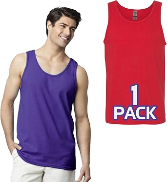 Gildan 5200 Mens Tank Top 1-10 Pack - Create Multipack Color Set - G520 Adult Bulk Heavy Cotton Sleeveless Undershirt