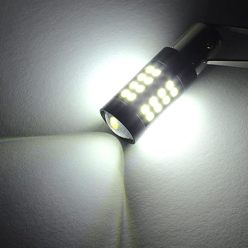 Miniatura 5 de SOCAL-LED 2 bombillas LED 7440 7443 estroboscópicas de reversa 6000 K xenón blanco superbrillante intermitente de respaldo alto montaje 3er luces de