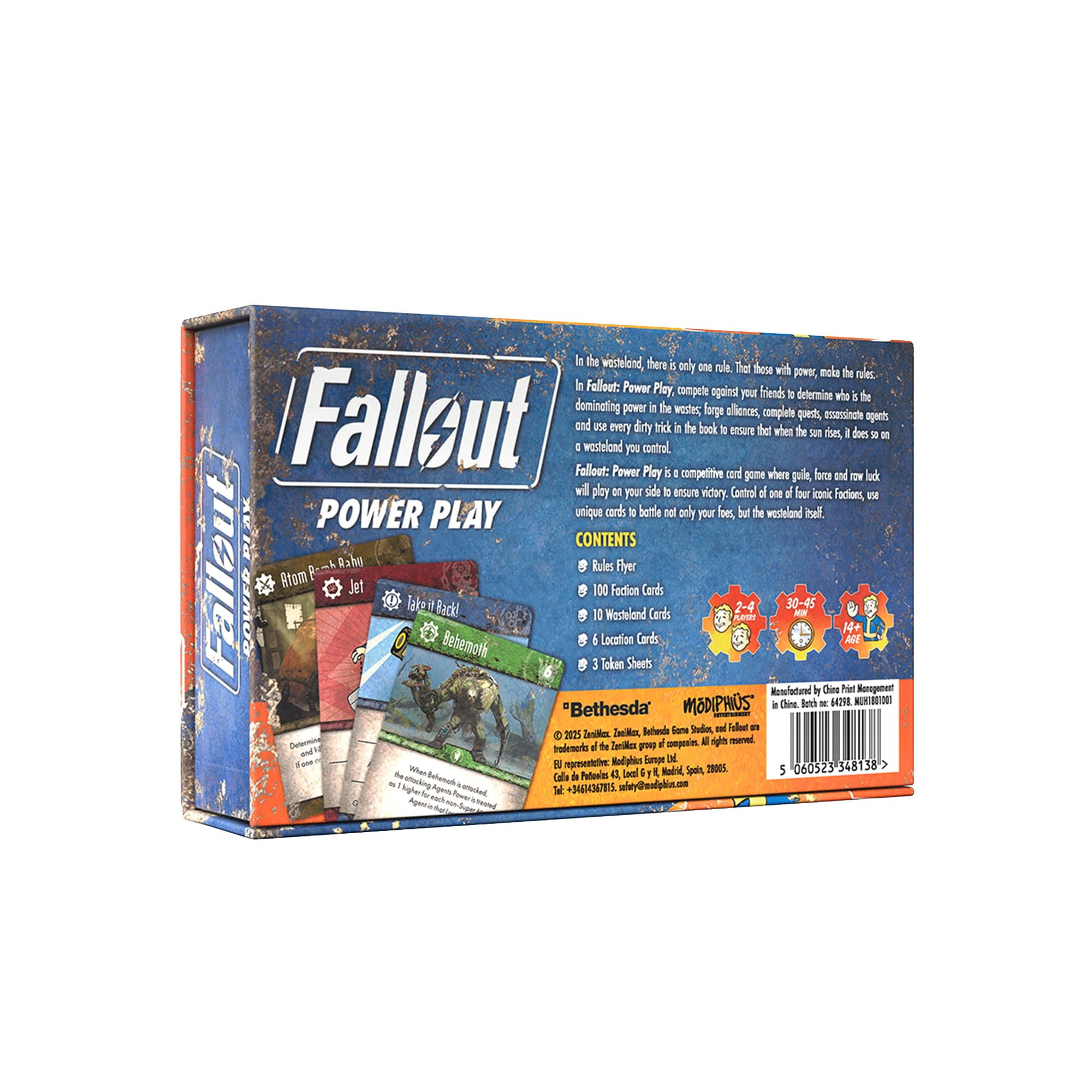Modiphius Fallout : Power Play | Jeu de Cartes compétitif | À partir de 14 Ans | 2 à 4 Joueurs | 30 à 45 Minutes de Temps de Jeu ou Plus