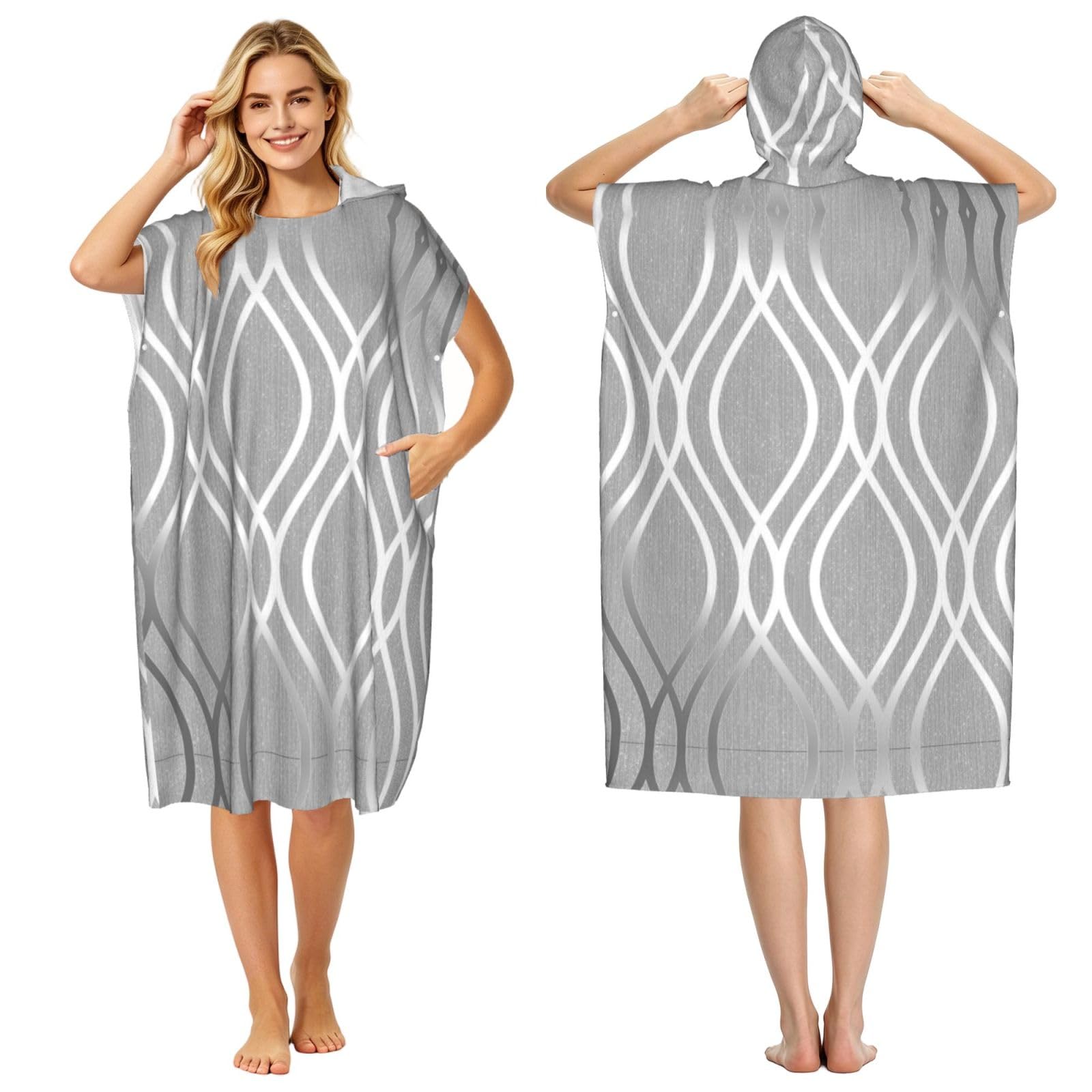Poncho à capuche en microfibre idéal pour vos sessions surf et natation cet été