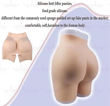 Silicone Hip Enhancer Open Crotch Panties Body Shaper with Realistic Buttock Padding Panty for Cosplay Women