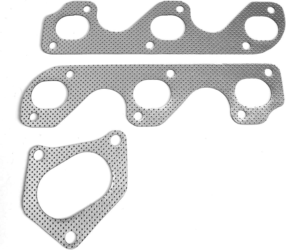 DNA Motoring GKTSET-FR90+Y Aluminum Exhaust Manifold Header Gasket Set Replacement