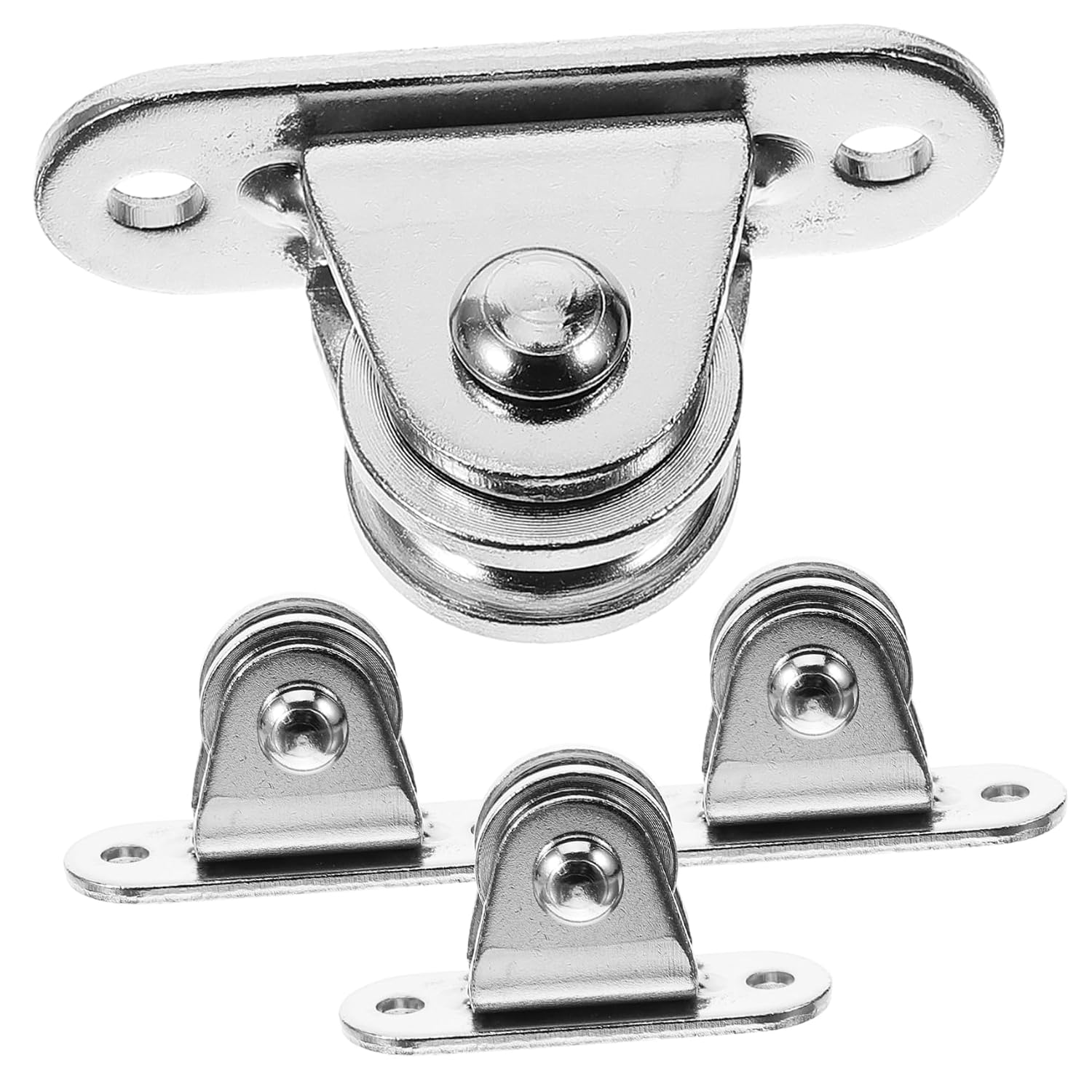Double Pulley Wheel Rope Pulley Block Stainless Steel Construction for DIY Professional Use Quiet Operation Compact Design
