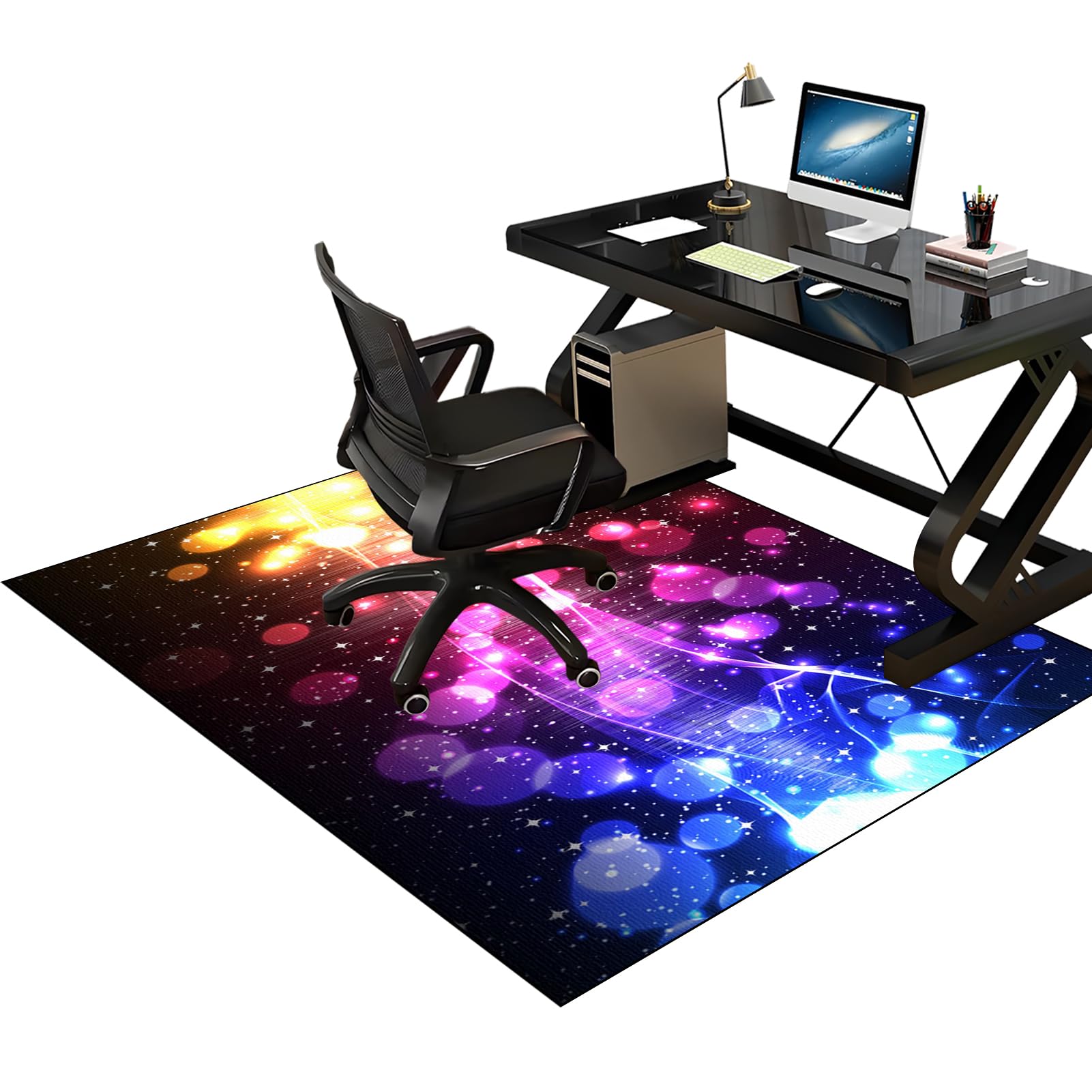 Heavy Duty Office Gaming Chair Mats for Carpeted and Hardwood Floor, Desk Chair Mat, Carpet Protector Chair Mat for Home and Office, Hard-Floor Chair Mats, Floor Mat for Office Chair 160 x 180 cm