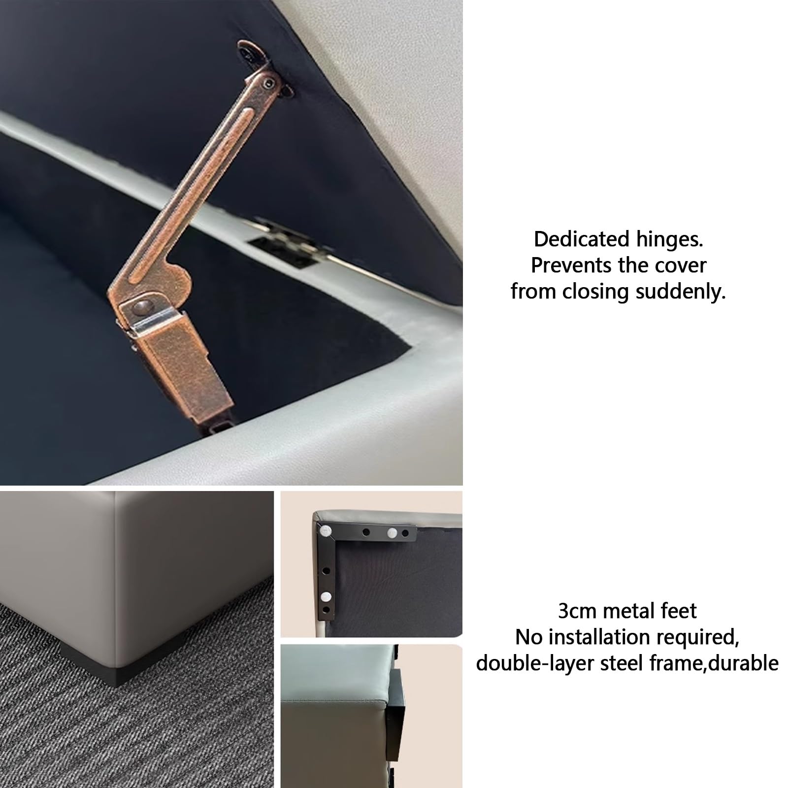 LUUYYI Moderno zapatero multifuncional con asiento acolchado para sala de estar, porche, pasillo, dormitorio, almacenamiento al final de la cama y decoración interior del hogar (naranja-120 cm)